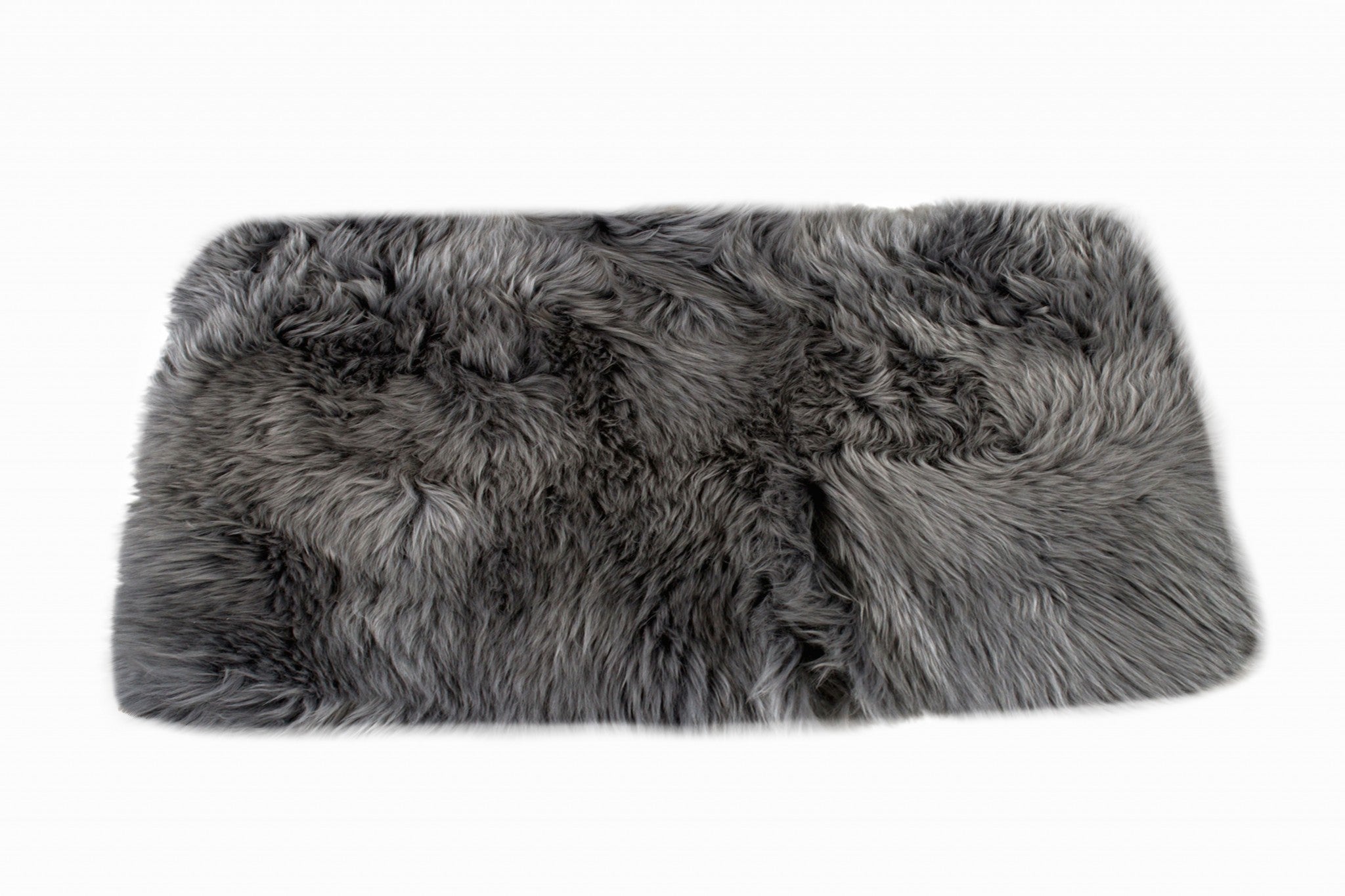 3' X 5' Gray Natural Rectangular Sheepskin Area Rug