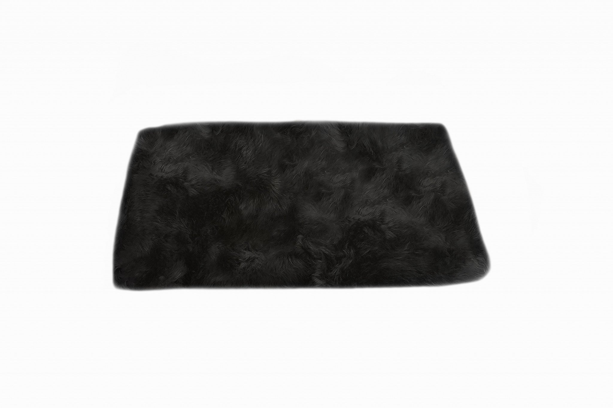 2' X 5' Black Natural Rectangular Sheepskin Area Rug