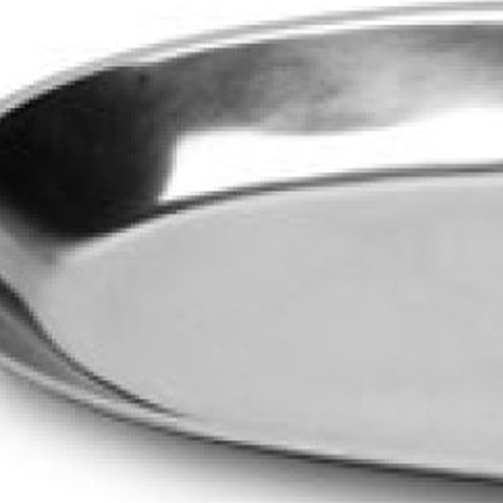 Oval Silver Palm Tree Two Section Serving Tray