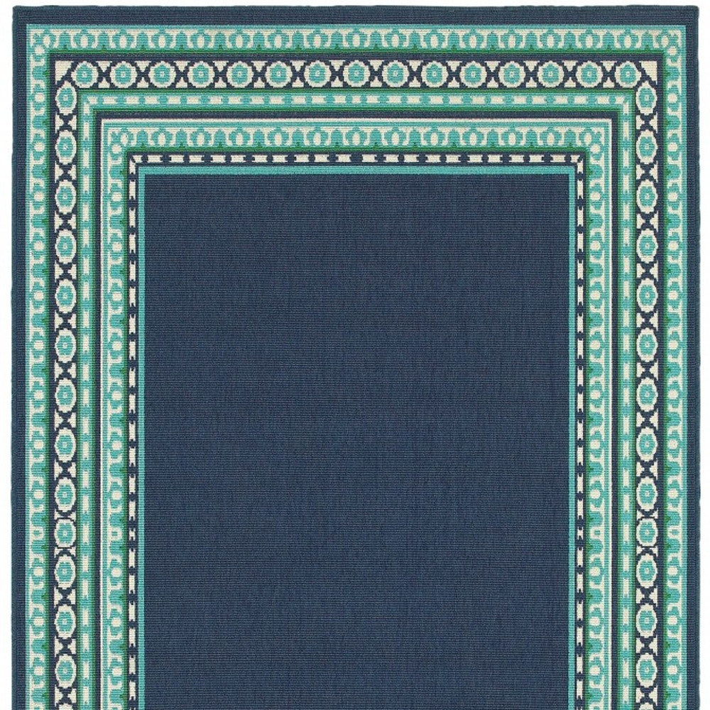 Blue and Green Indoor Outdoor Area Rug