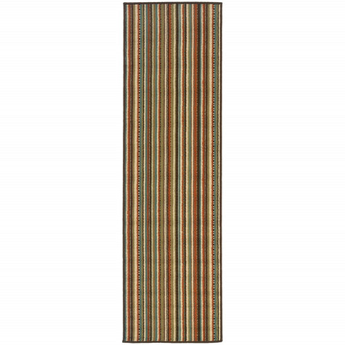 2' X 8' Green Indoor Outdoor Area Rug