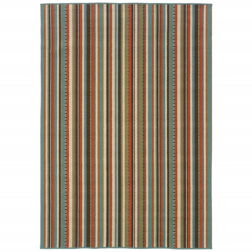 4' x 6' Green Indoor Outdoor Area Rug