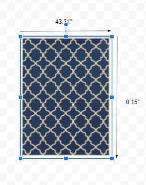 4' x 6' Blue and Ivory Indoor Outdoor Area Rug