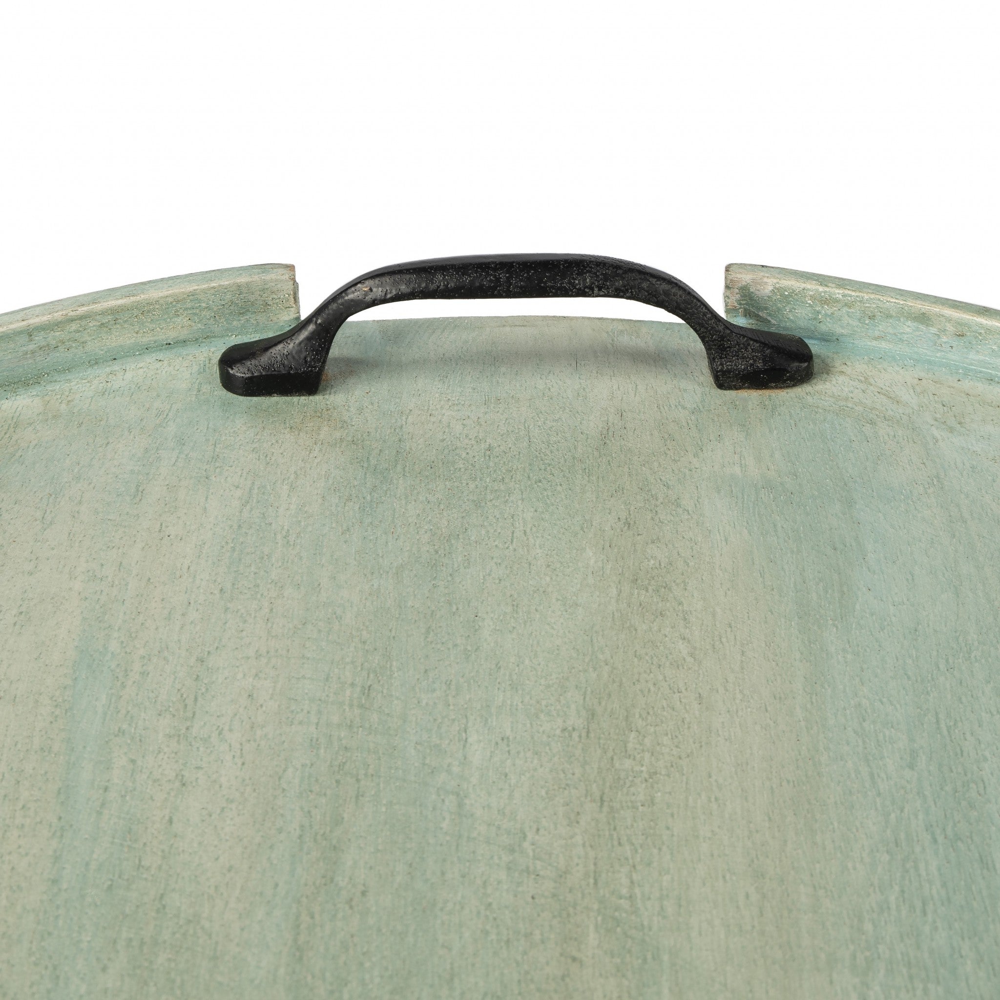 27" Green Oval Mango Indoor Outdoor Tray With Handles