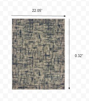 2’X3’ Gray And Navy Abstract Scatter Rug