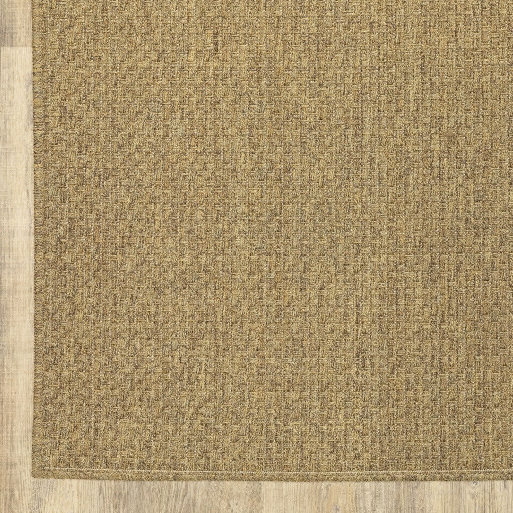 5' x 8' Tan Indoor Outdoor Area Rug