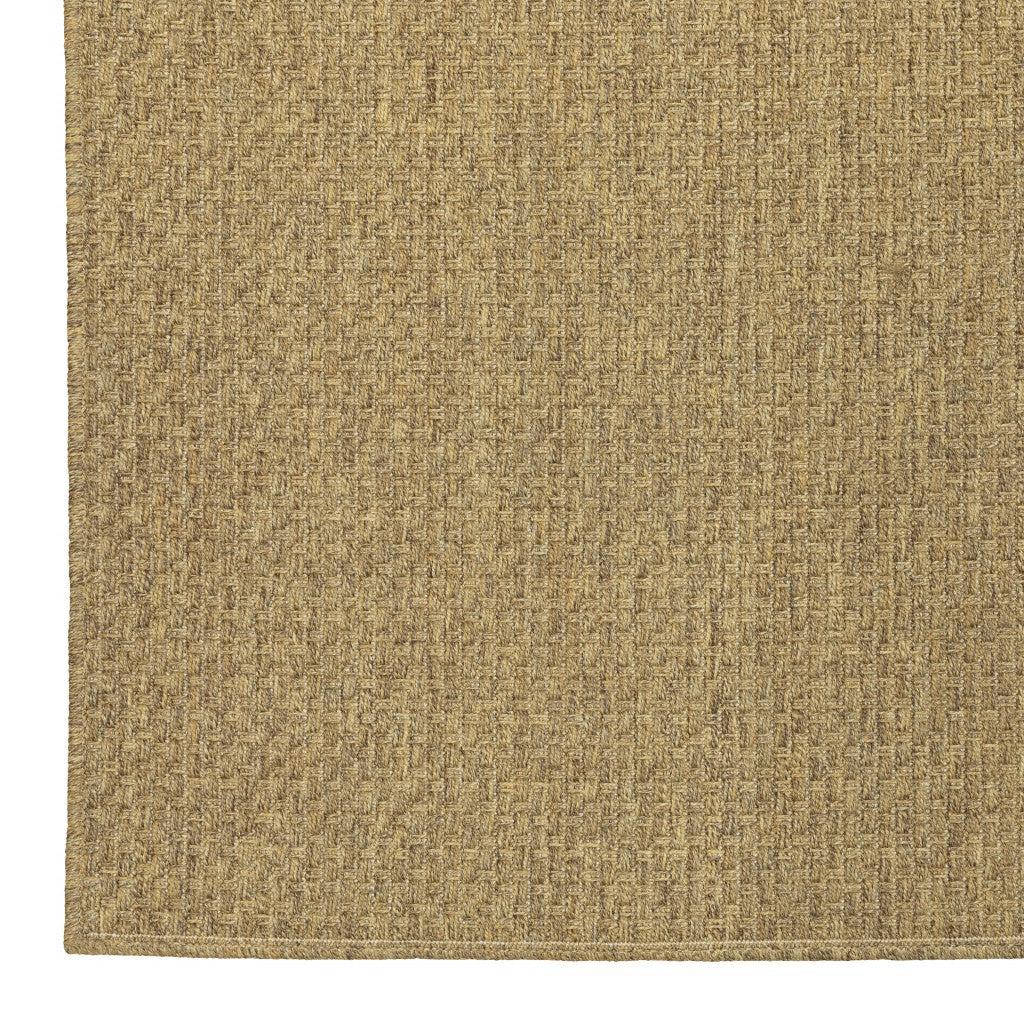 5' x 8' Tan Indoor Outdoor Area Rug