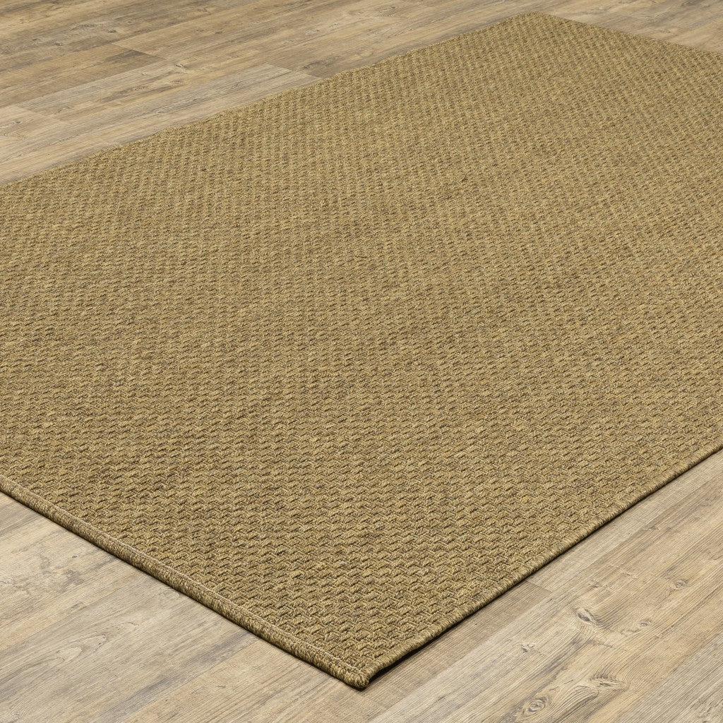 8' x 11' Tan Indoor Outdoor Area Rug