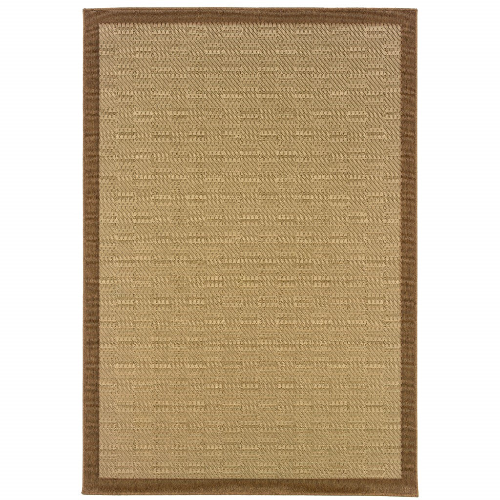 4' x 6' Beige Indoor Outdoor Area Rug