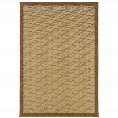 4' x 6' Beige Indoor Outdoor Area Rug