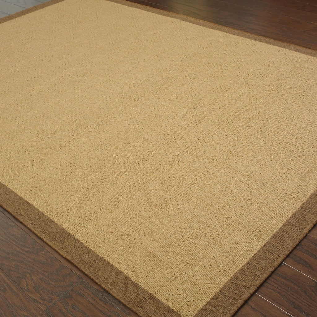 4' x 6' Beige Indoor Outdoor Area Rug