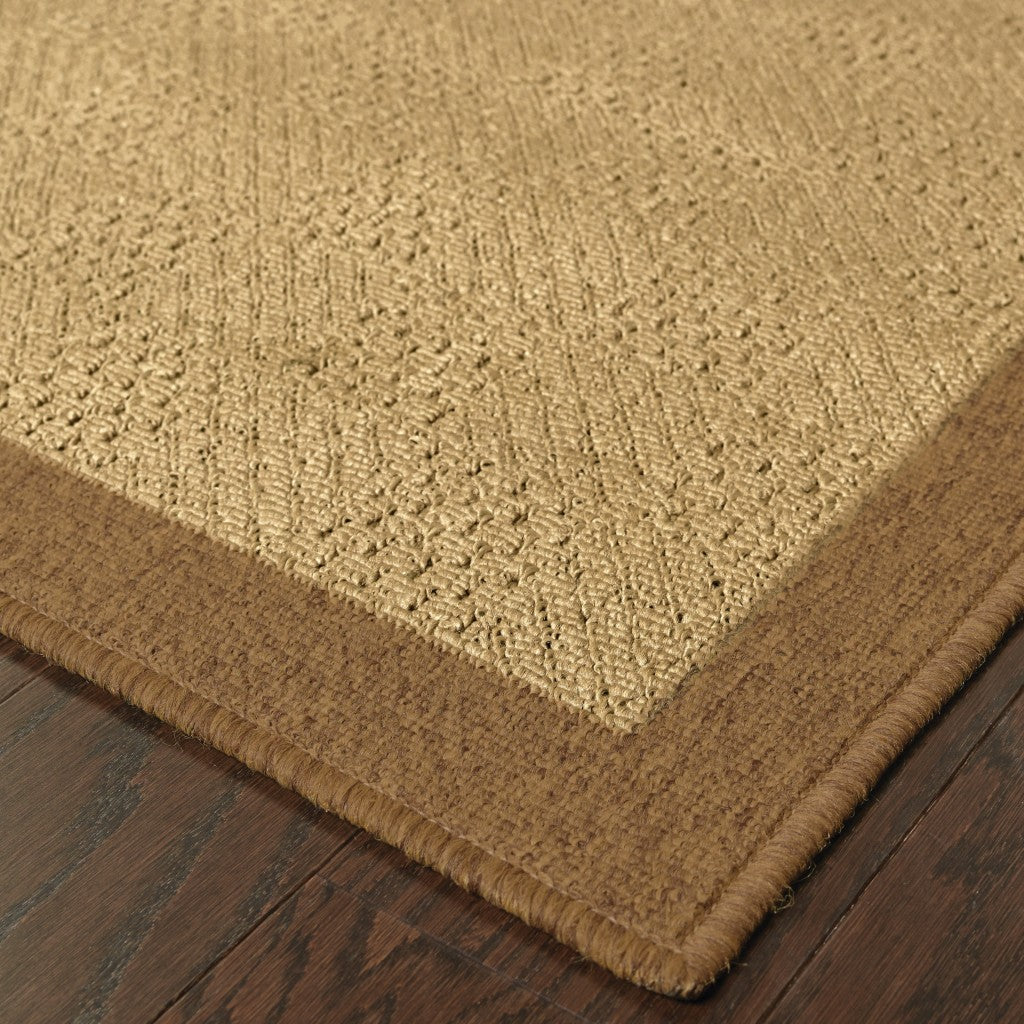 4' x 6' Beige Indoor Outdoor Area Rug