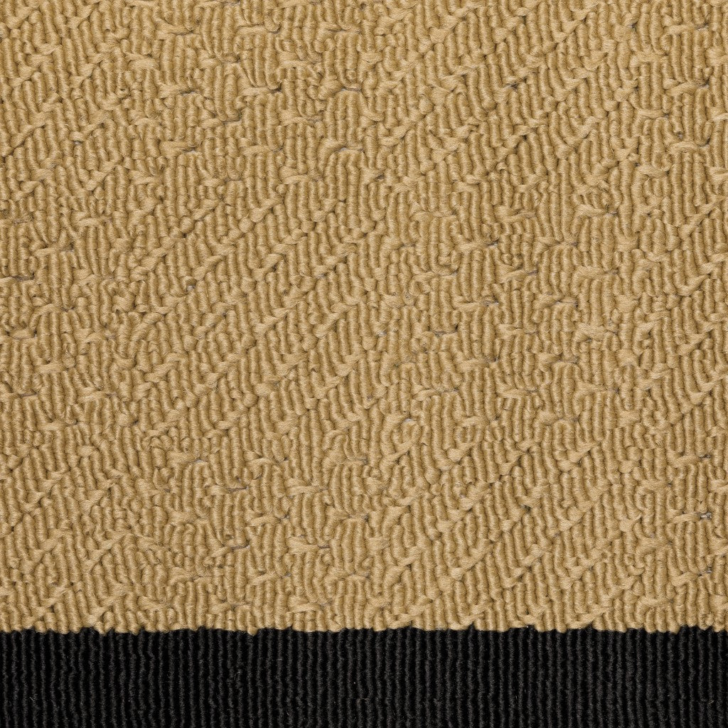 8' x 8' Beige and Black Indoor Outdoor Area Rug