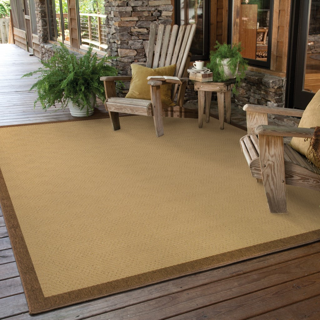 2' X 4' Beige Indoor Outdoor Area Rug