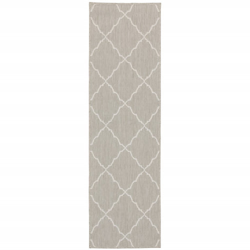 Gray and Ivory Indoor Outdoor Area Rug