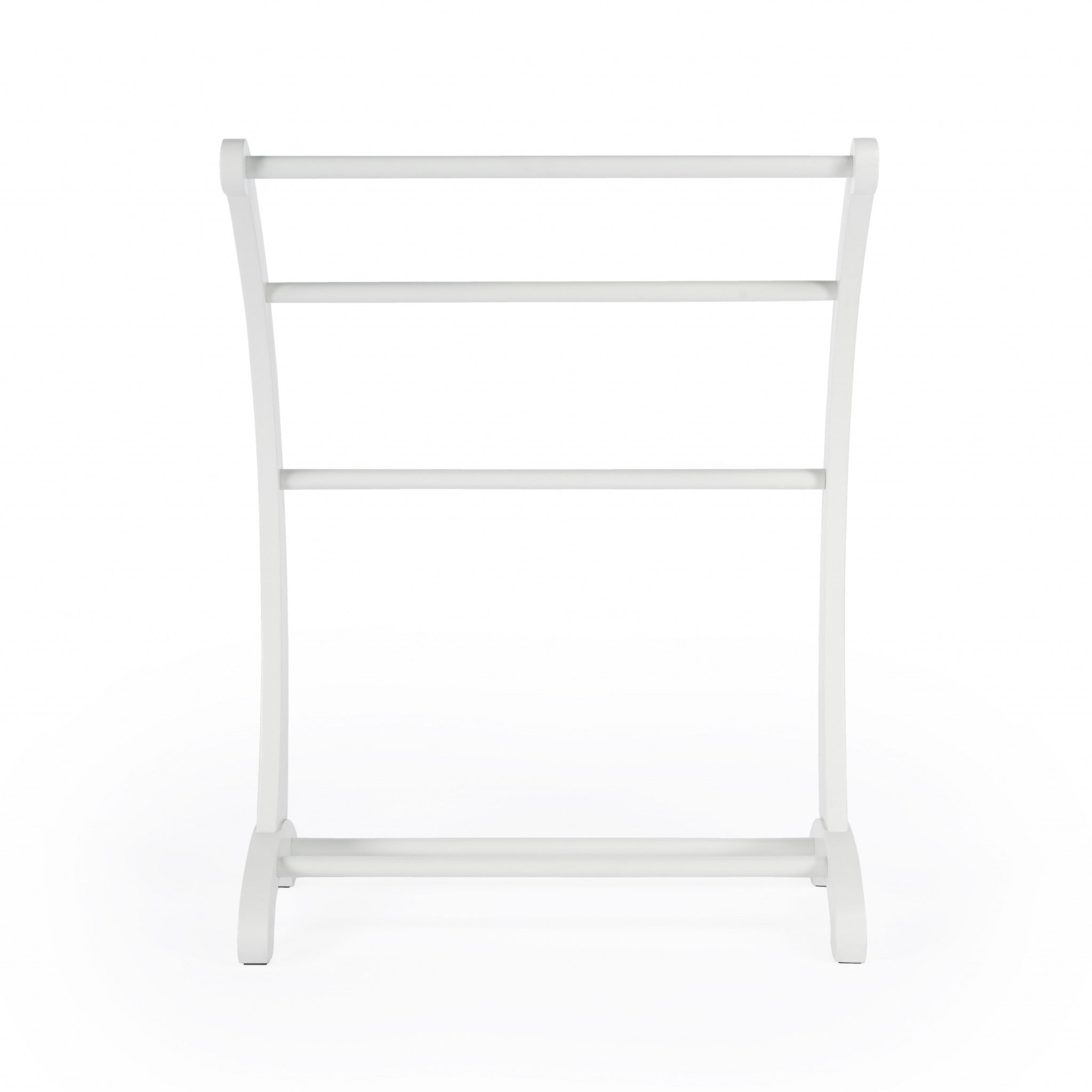 Glossy White Blanket Stand