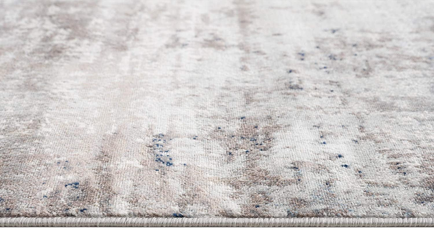 2’ X 3’ Navy Blue Distressed Striations Scatter Rug