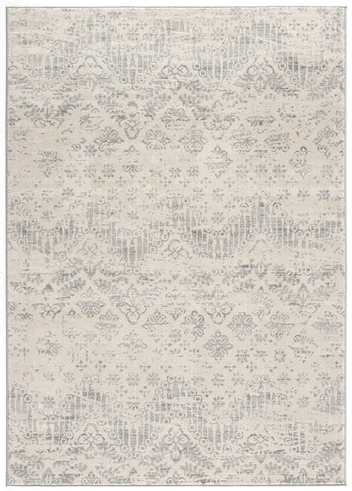 2' X 5' Ivory Abstract Area Rug