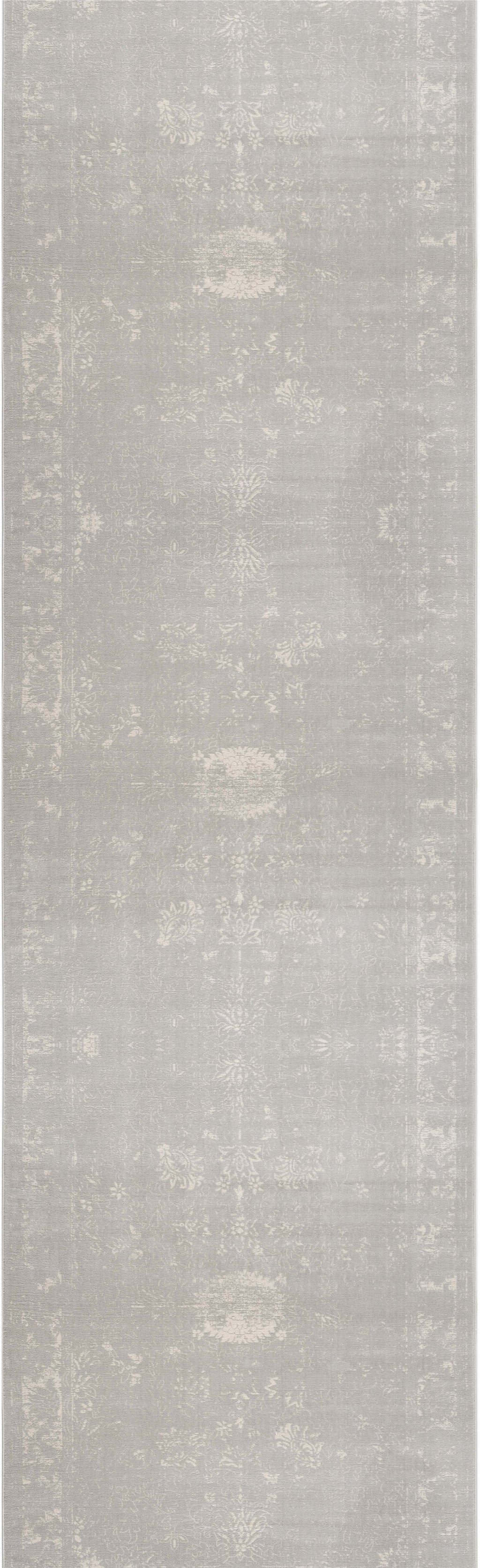 2’ X 8’ Modern Gray Distressed Runner Rug