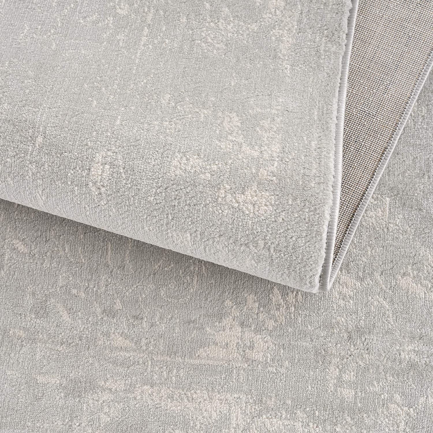 5’ X 8’ Modern Gray Distressed Area Rug