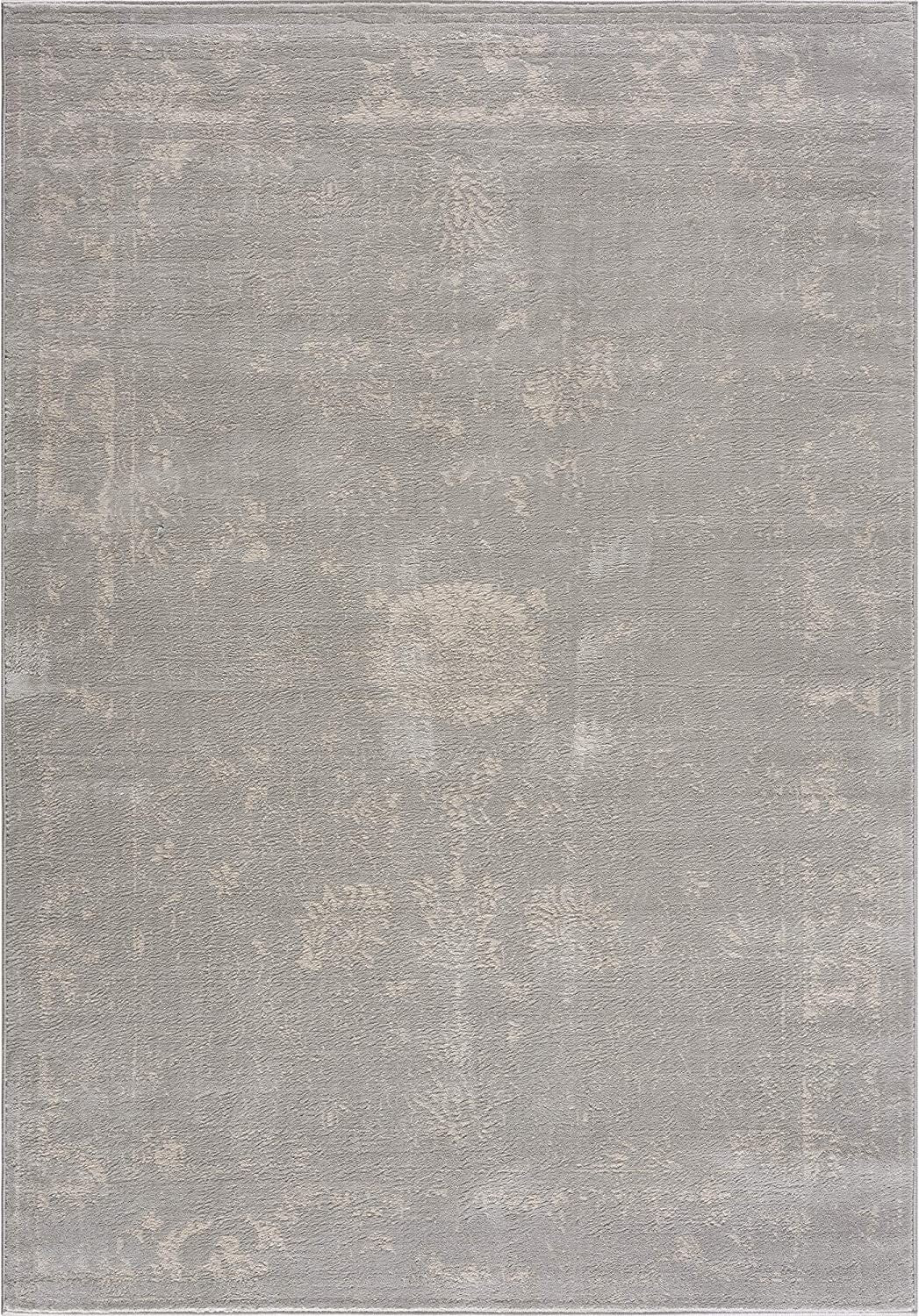 5’ X 8’ Modern Gray Distressed Area Rug