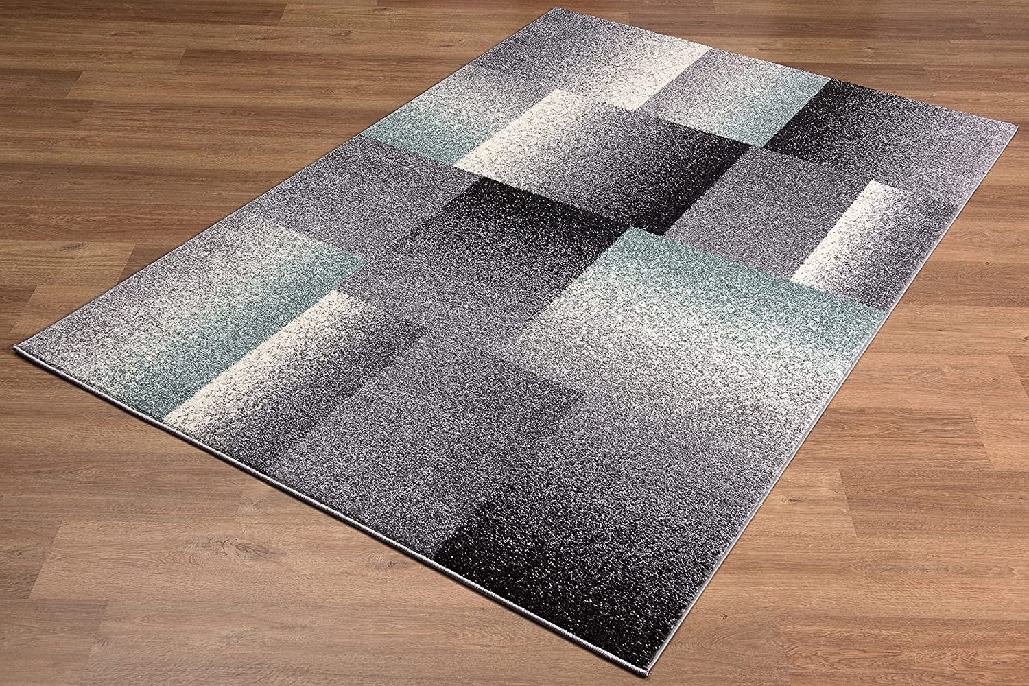 4' X 6’ Gray Modern Geometric Area Rug