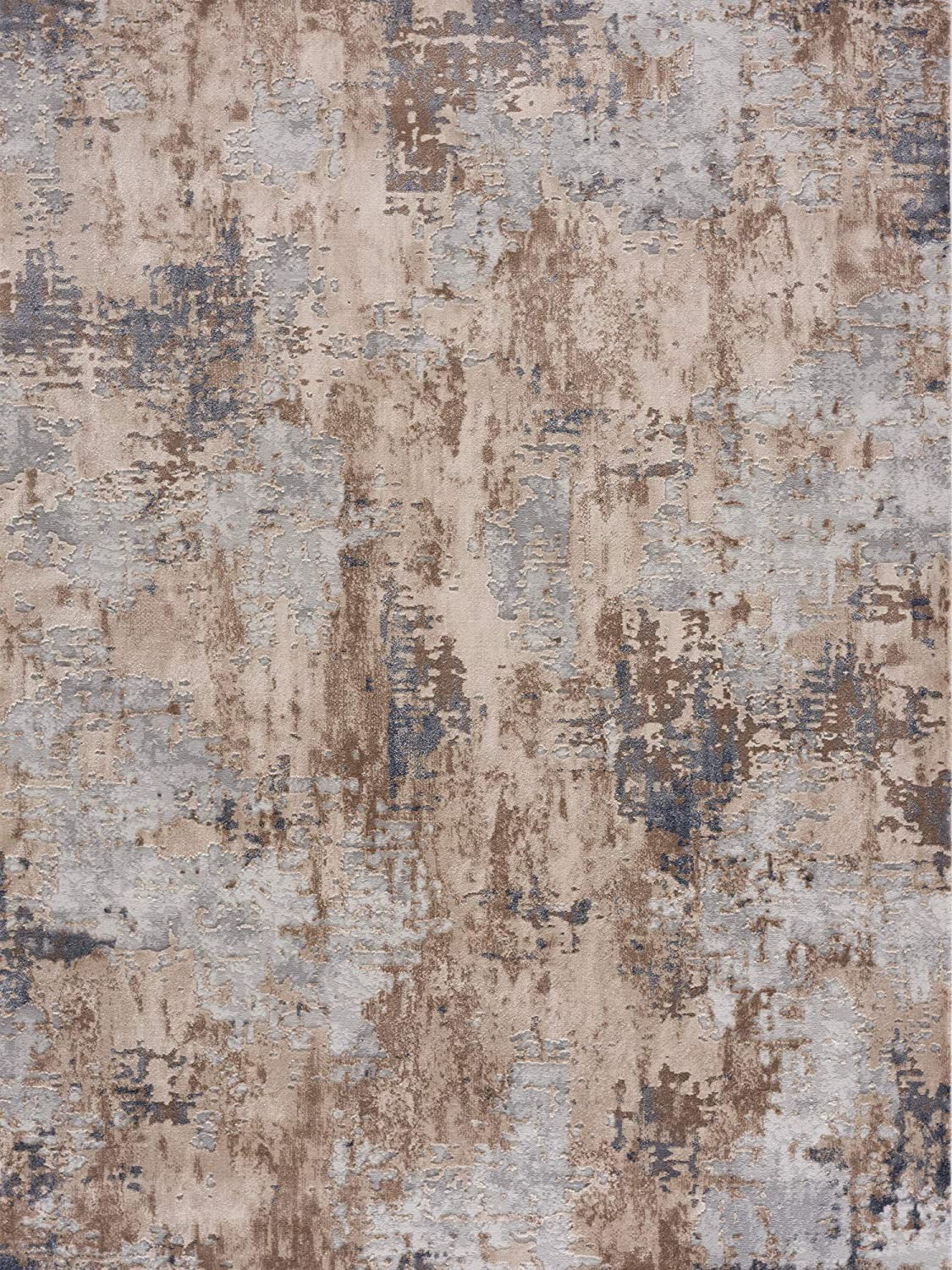 4’ X 6’ Beige And Ivory Abstract Area Rug