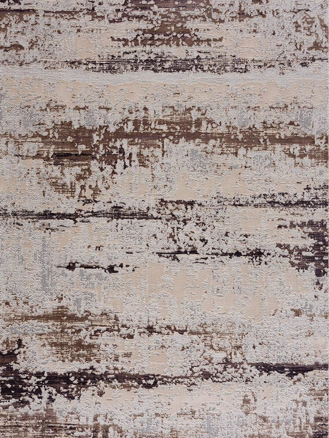 5' X 7' Violet Abstract Dhurrie Area Rug