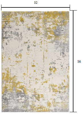 3' X 5' Gold Abstract Dhurrie Area Rug