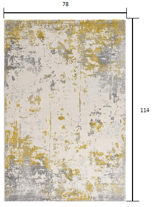 6' X 9' Gold Abstract Dhurrie Area Rug