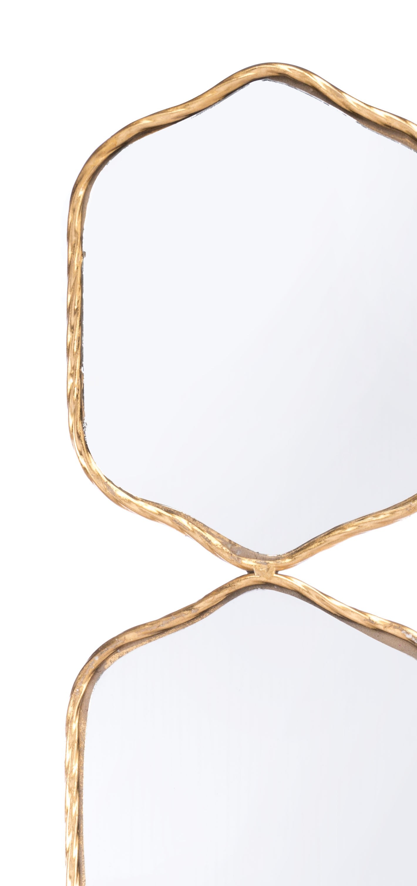 43" Gold Quad Geo Modern Wall Hanging Mirror