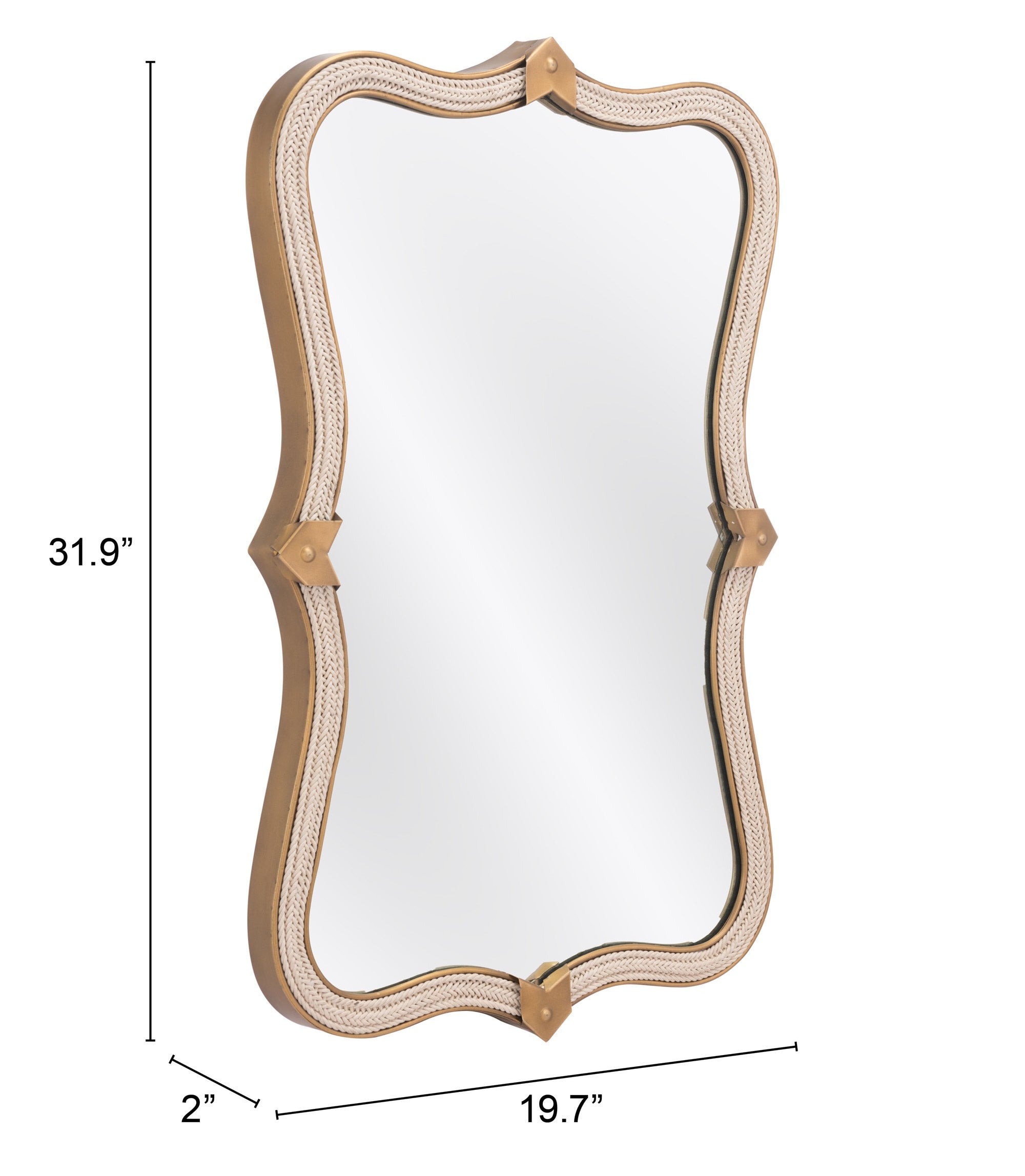 Gold Beveled Mirror