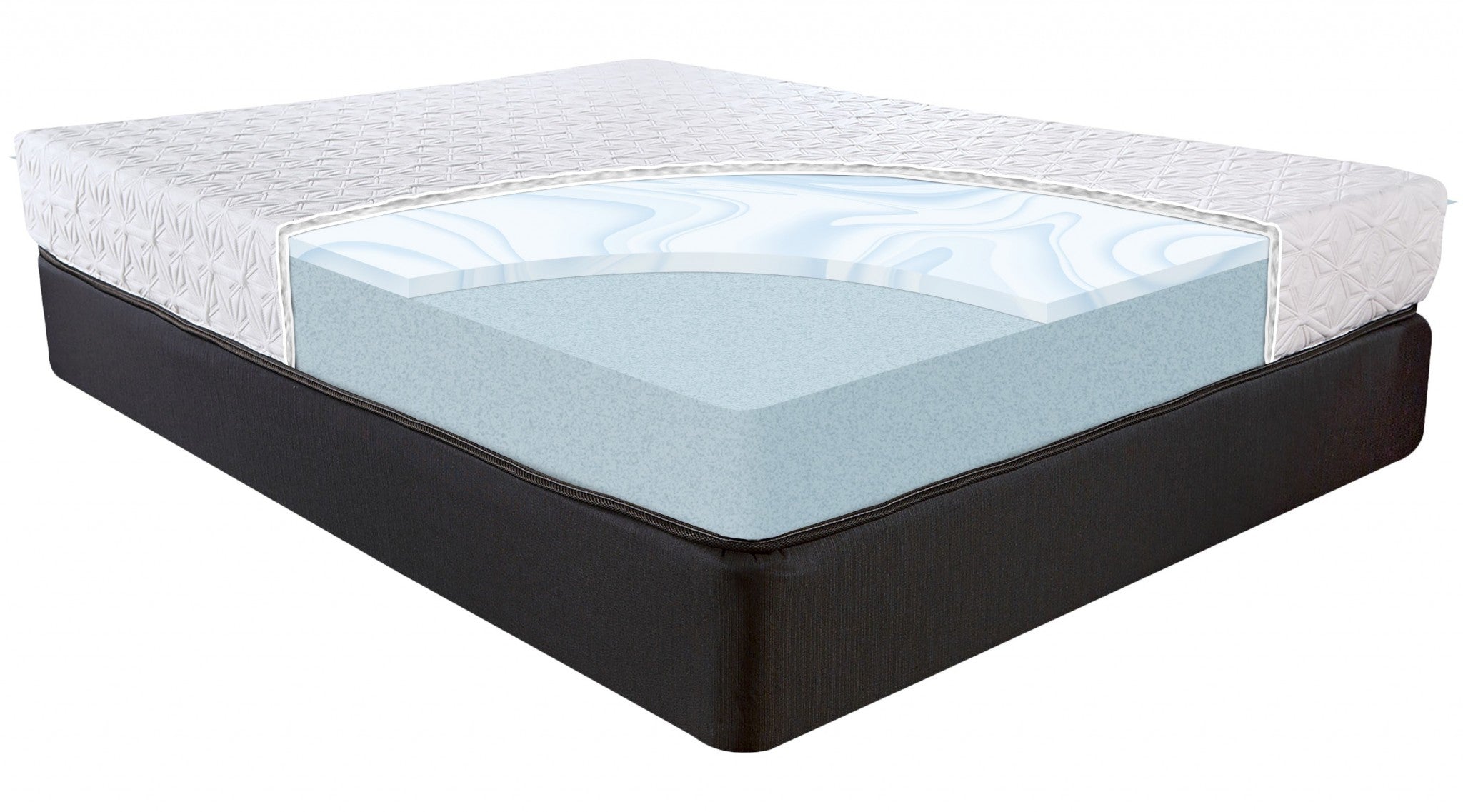 8" Three Layer Gel Infused Memory Foam Smooth Top Mattress King