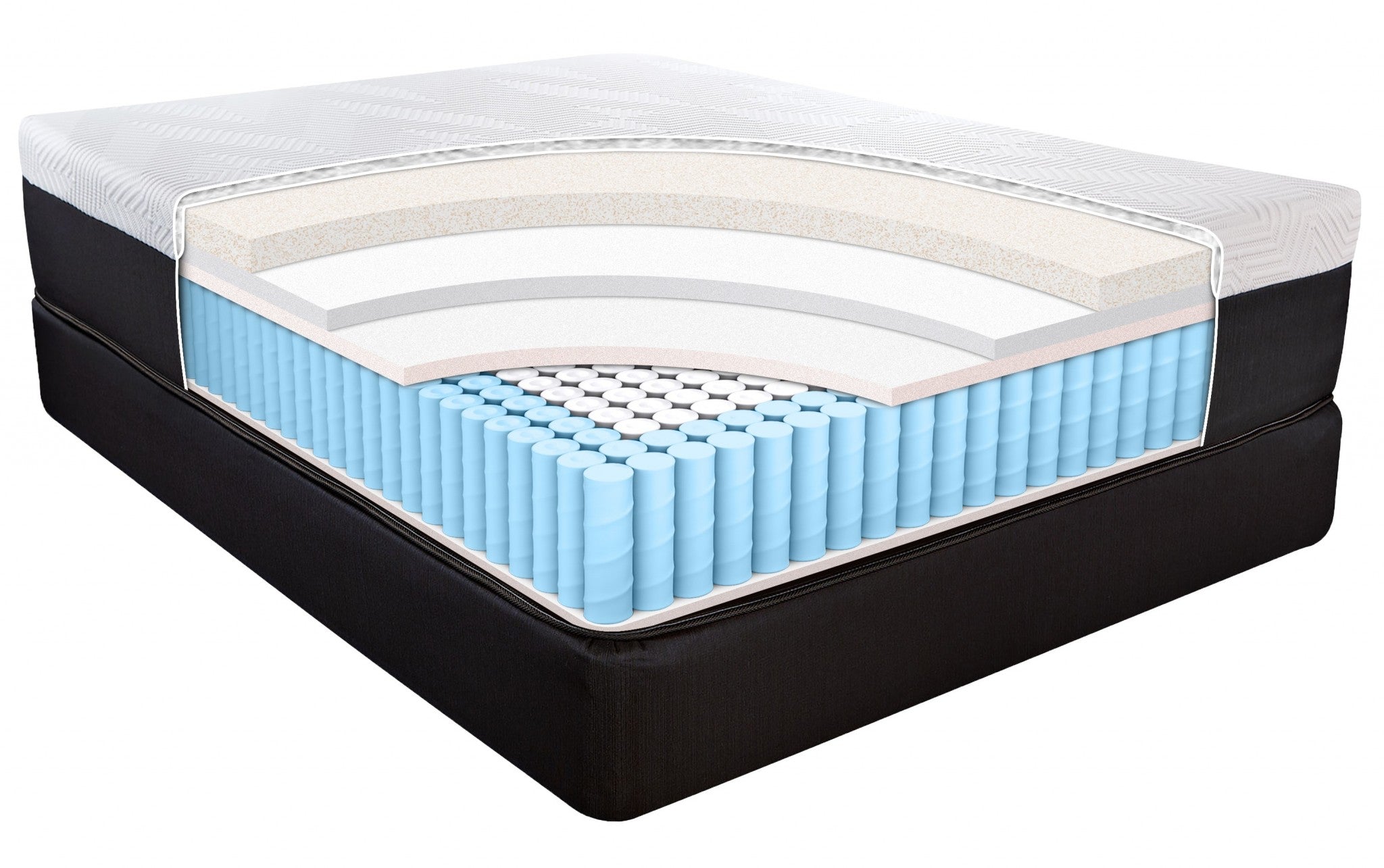 14" Hybrid Lux Memory Foam And Wrapped Coil Mattress Full Cal King