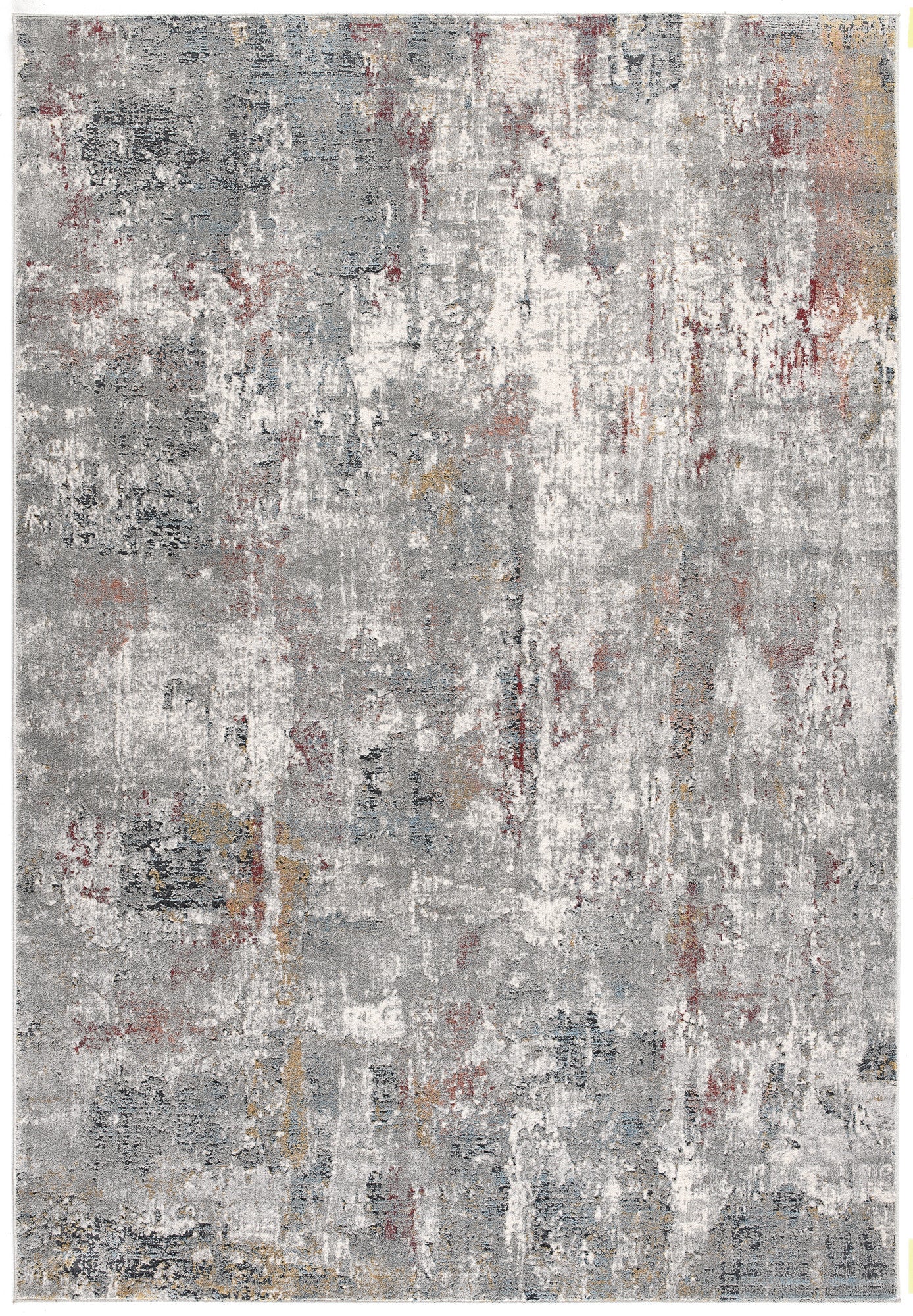 5’ X 8’ Gray And Ivory Abstract Area Rug