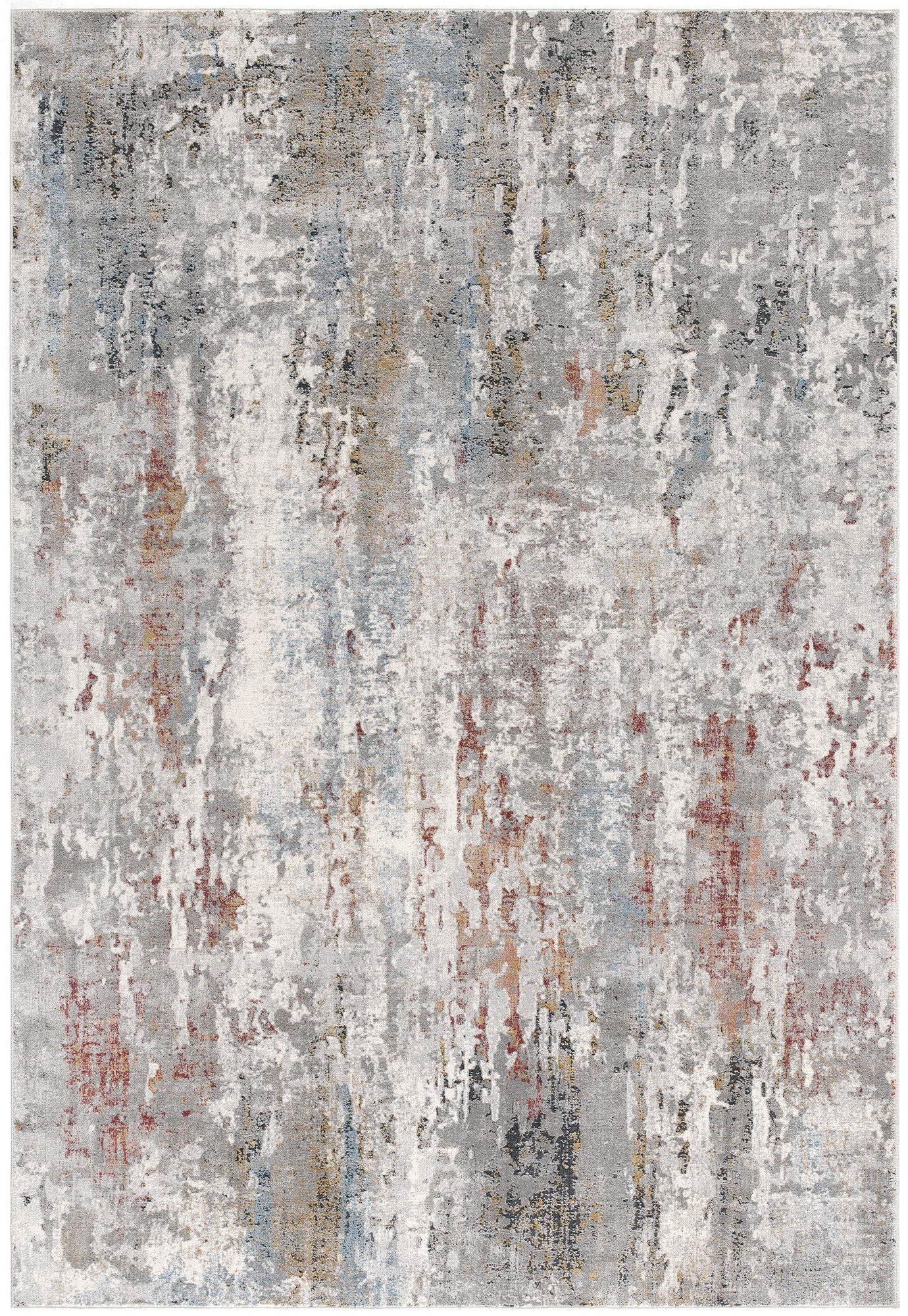 4’ X 6’ Gray Abstract Pattern Area Rug