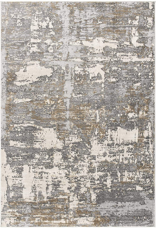 4’ X 6’ Beige And Gray Distressed Area Rug