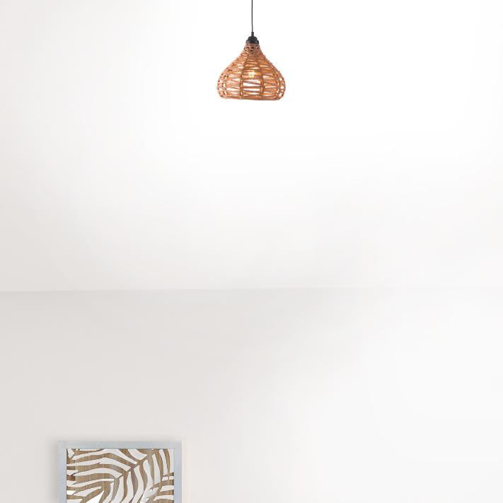 Lantern Empire Metal Dimmable Ceiling Light With Natural Shades