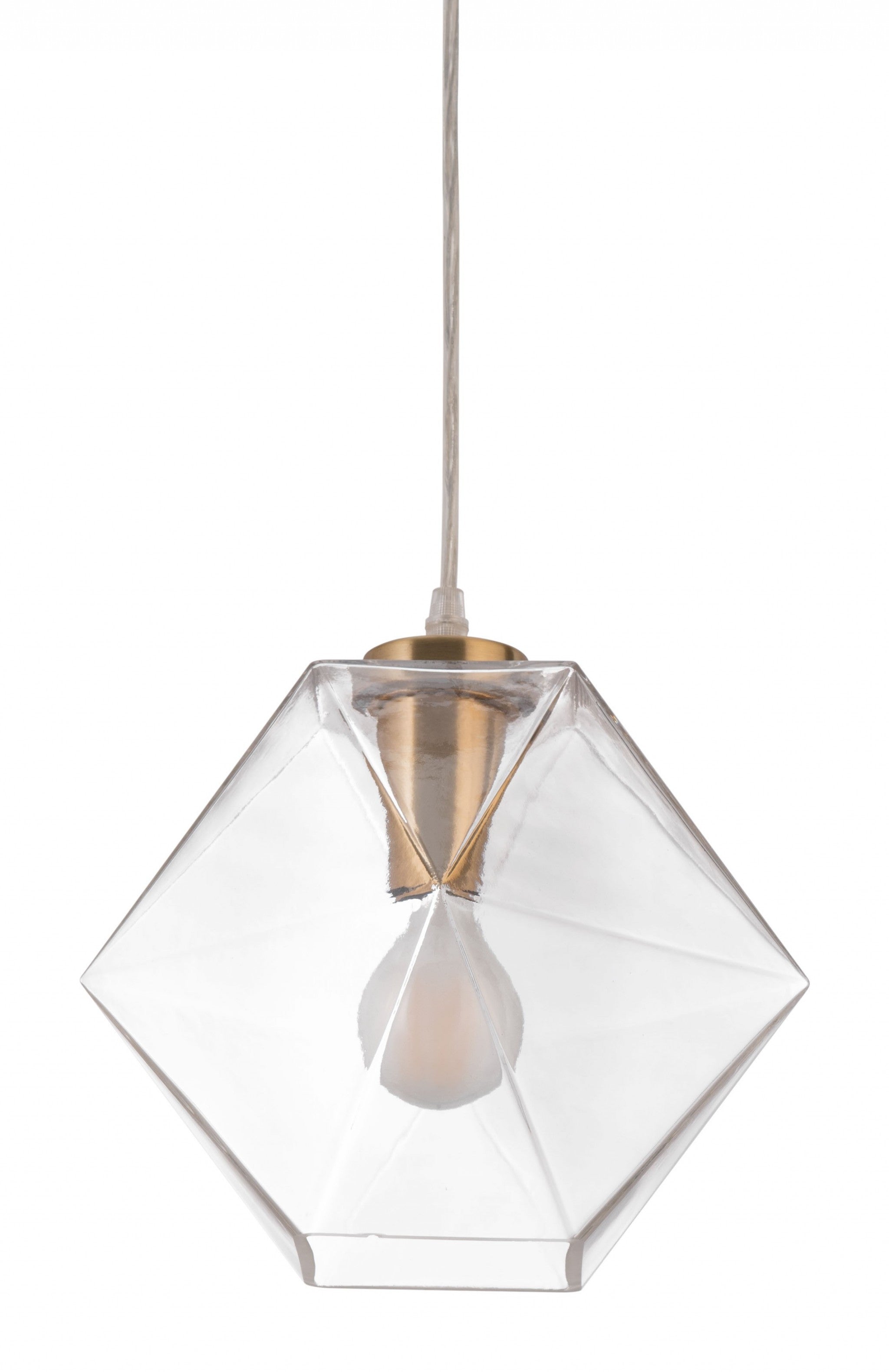 Lantern Geometric Plastic Dimmable Ceiling Light With Clear Shades