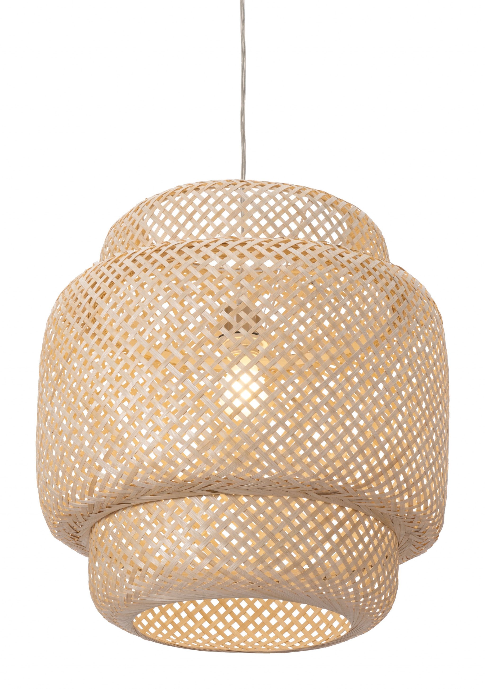 Natural Boho Weave Ceiling Lamp