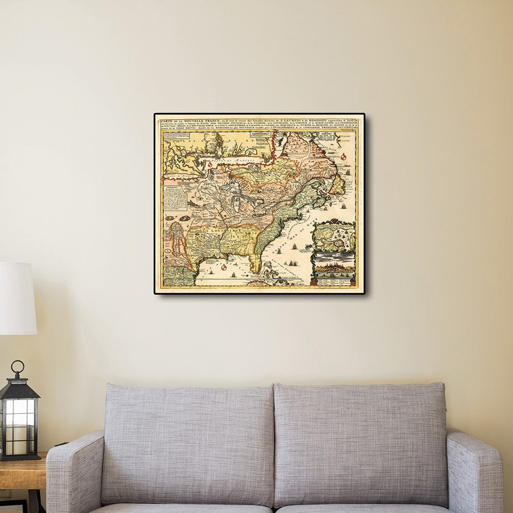 Vintage 1773 Map Of British Empire In North America Unframed Print Wall Art