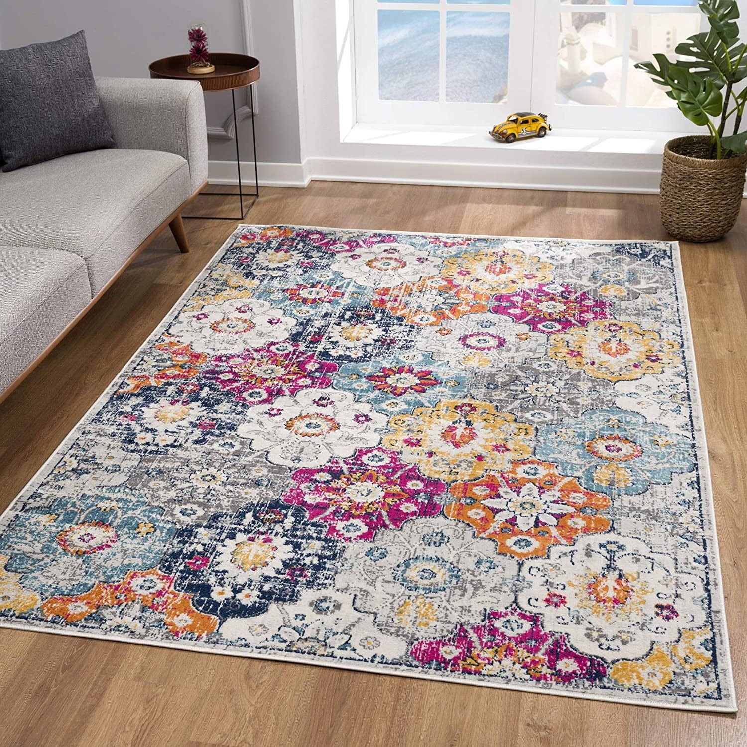 13' Runner Rust Floral Dhurrie Runner Rug