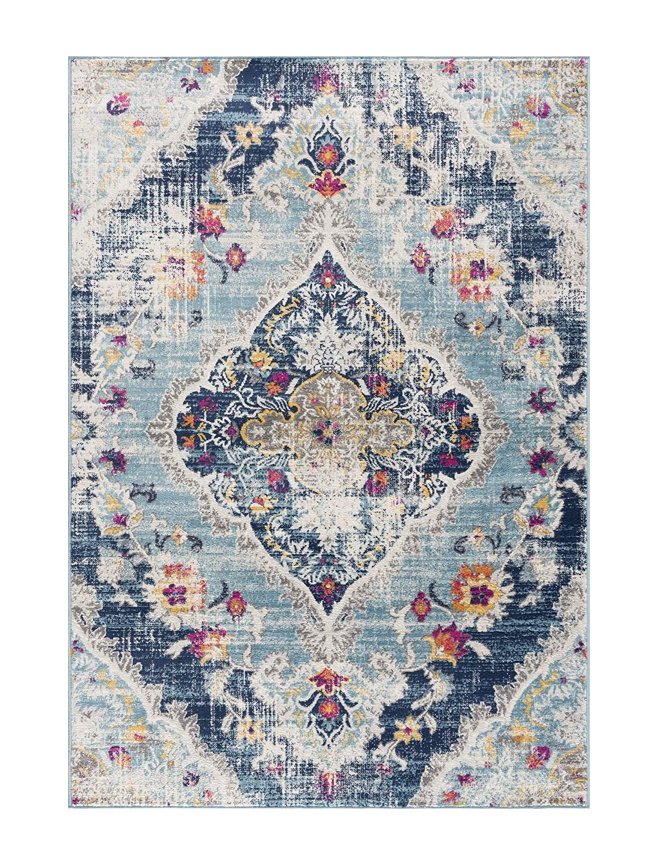 10' Blue Oriental Dhurrie Runner Rug