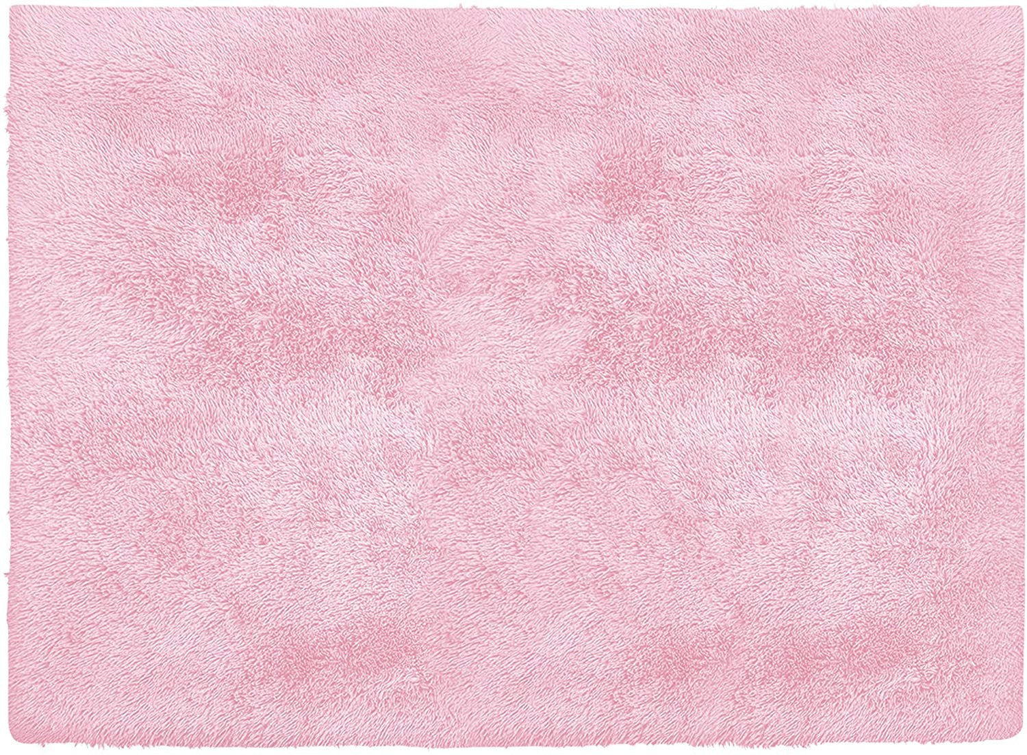 4' X 5' Pink Shag Power Loom Area Rug