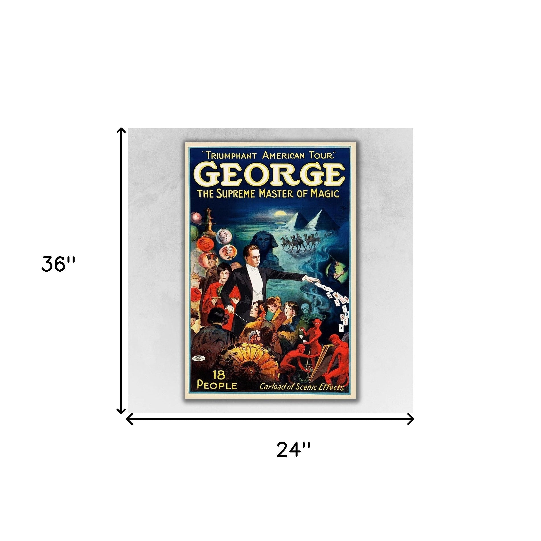 George The Supreme Master Vintage Magic Unframed Print Wall Art