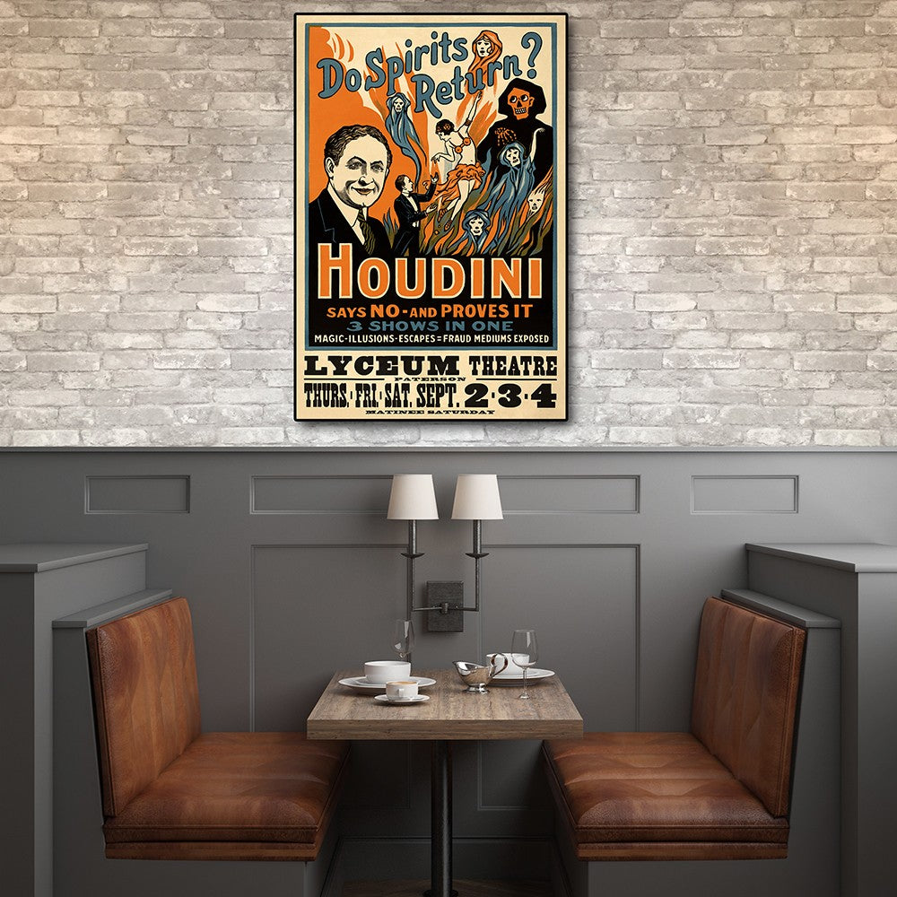 Master Mystifier Houdini Vintage Magic Unframed Print Wall Art