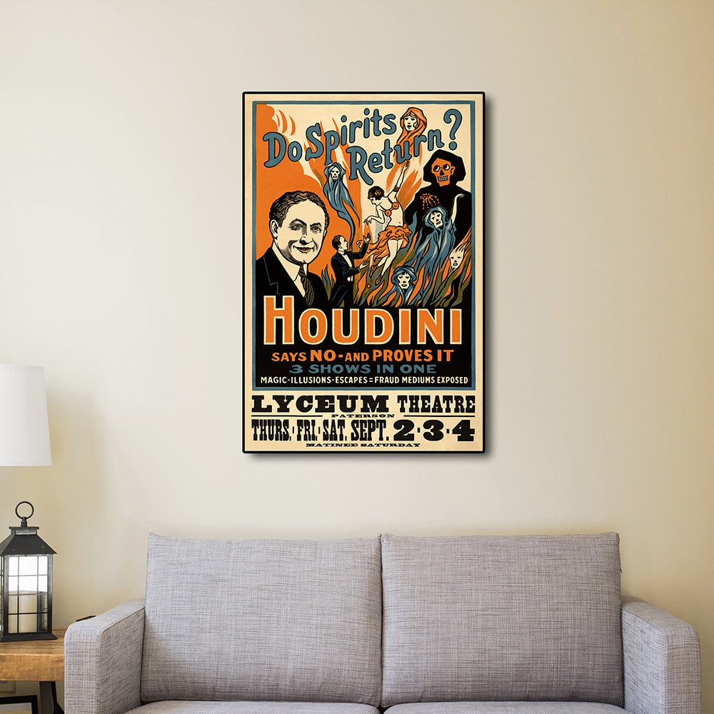 Master Mystifier Houdini Vintage Magic Unframed Print Wall Art