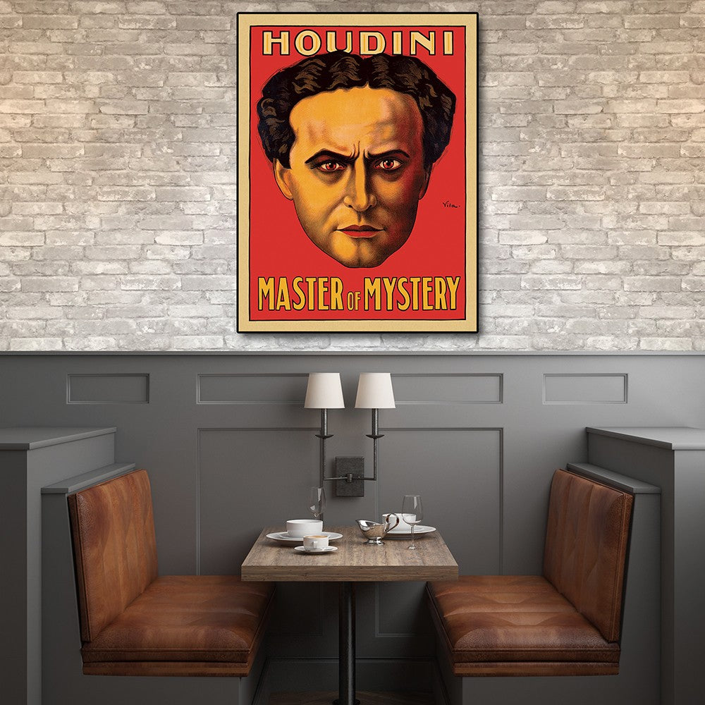 20" X 28" Houdini Master Of Mystery Vintage Magic Poster Wall Art