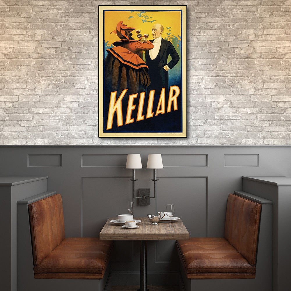 Kellar Drinks With The Devil Vintage Magic Unframed Print Wall Art