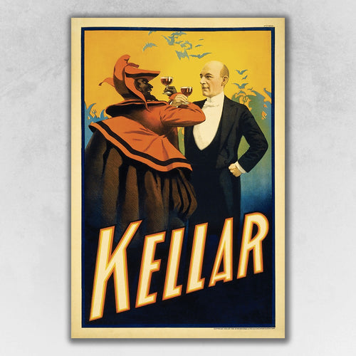 Kellar Levitation Vintage Magic Unframed Print Wall Art